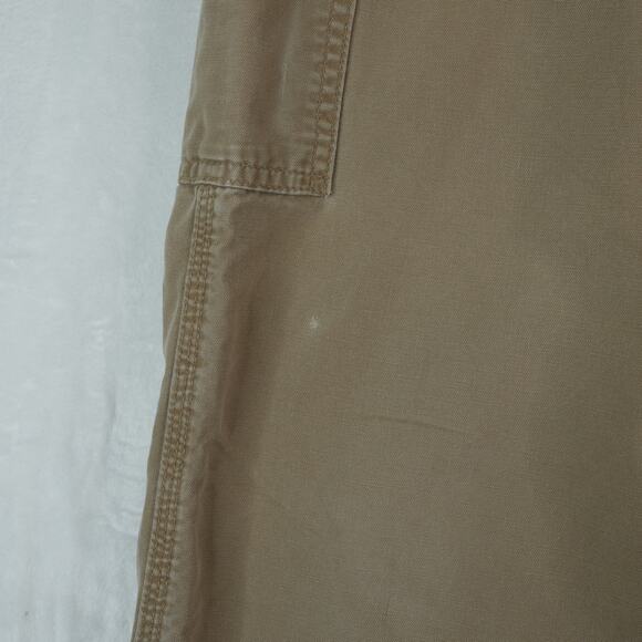 Carhartt Pants Mens 35x32 Khaki B151 Loose Fit Distressed Workwear Utility - Picture 5 of 12